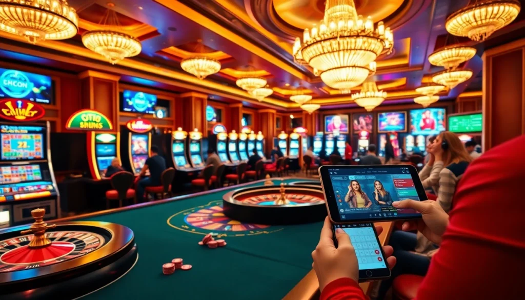 Experience a thrilling casino atmosphere with an interactive website for online gambling and betting games.