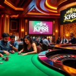 Nhà cái KP88 hosts thrilling poker games with players focused on winning chips at luxurious tables.