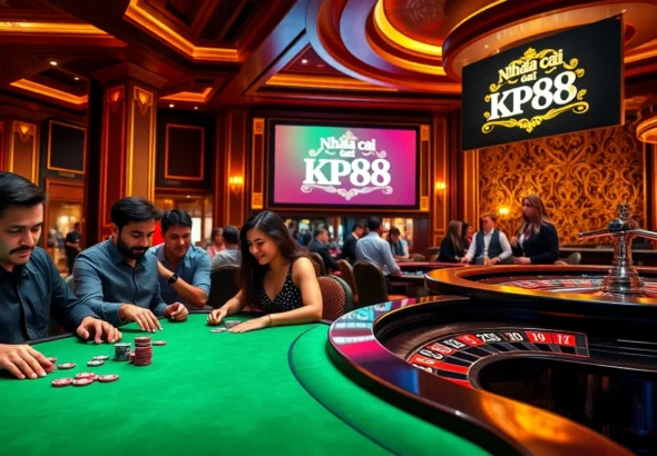 Nhà cái KP88 hosts thrilling poker games with players focused on winning chips at luxurious tables.
